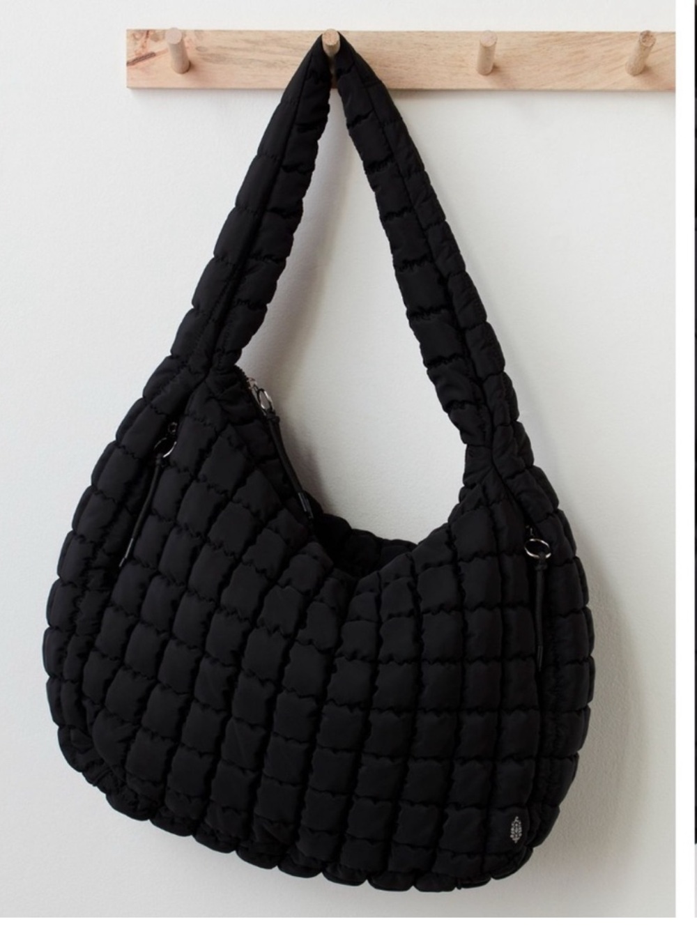 Free people movement quilted black bag